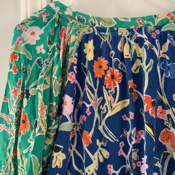 Anthropologie Floreat Floral Button Down Blouse size M oversized Lagenlook - Picture 11 of 12